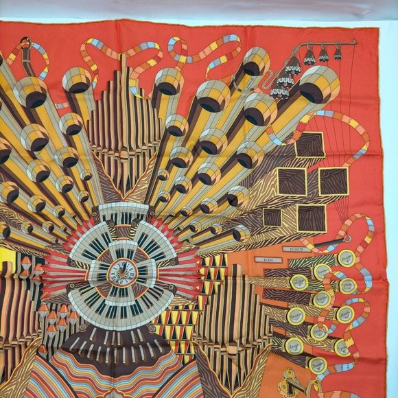 Hermes scarf Carre 90 Oranges Silk100% - Picture 6 of 11